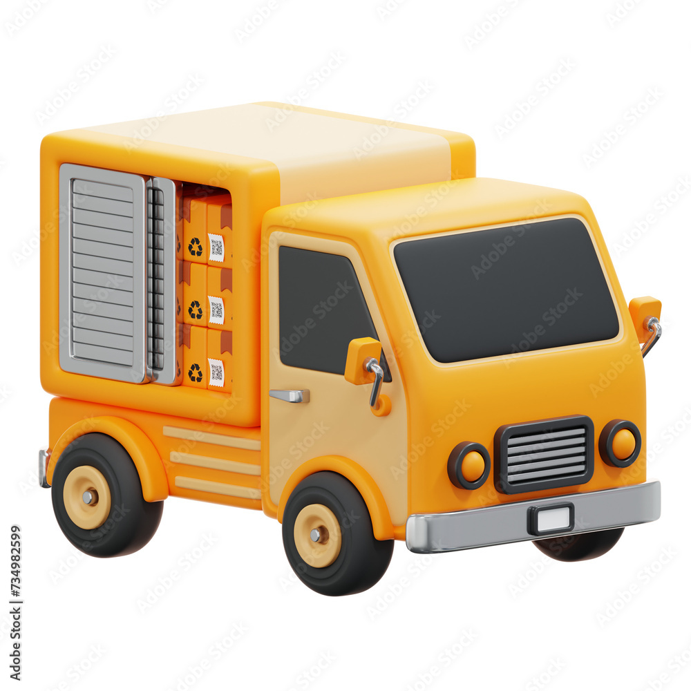 delivery car 3d icon design delivery car 3d icon design