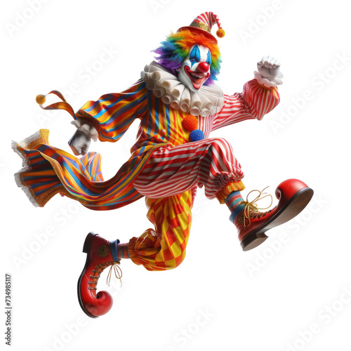 3D rendering of a Clown ,April Fool's Day, Haha,funny jokes,funny,Illustration Isolated on Transparent Background