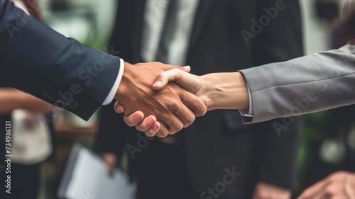 businessman handshake dealing a job