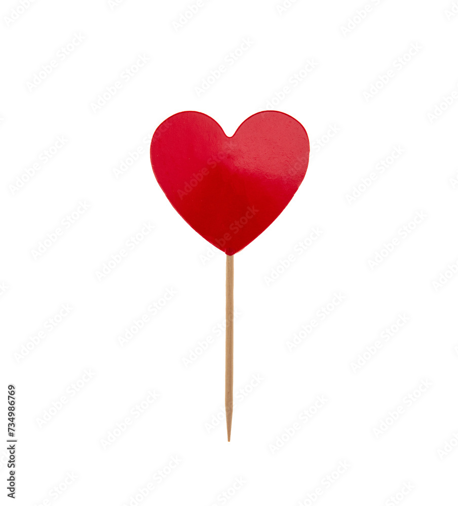 Red heart isolated on white transparent, PNG