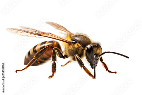 illustration of Bee, Isolated on transparent PNG background, Generative ai © anita