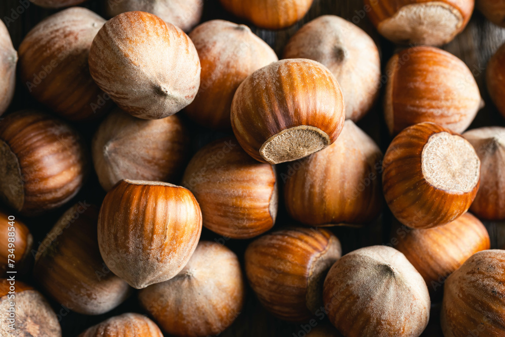 Hazelnut nut health organic brown filbert autumn background concept, food background. Hazelnut nut health organic brown filbert autumn background concept, food background.