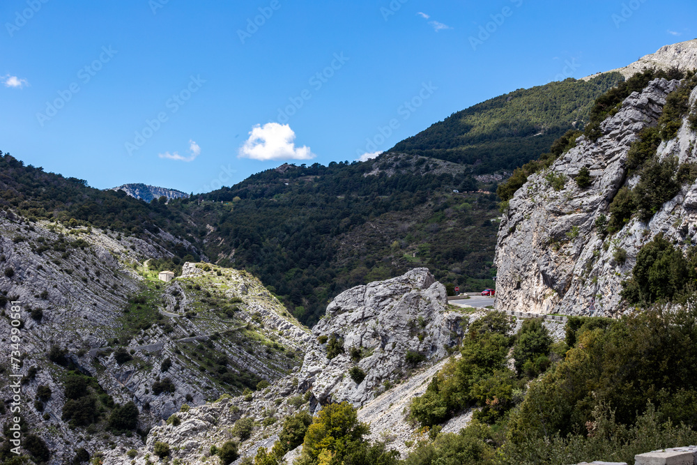 Road in Verdon canyon, France