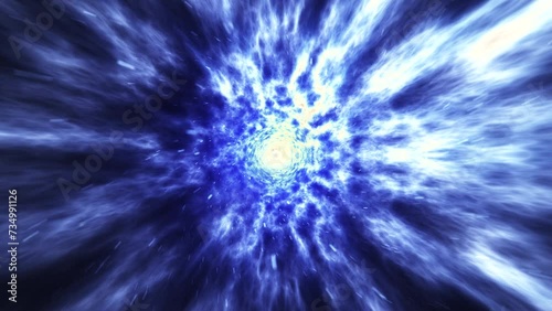 Abstract space wormhole zooming background