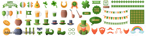 St. Patrick's Day vector design elements set photo