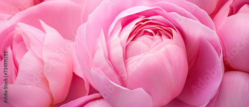 Fototapeta Naklejka Na Ścianę i Meble -  a vibrant and lively peonies in full bloom on isolated white background