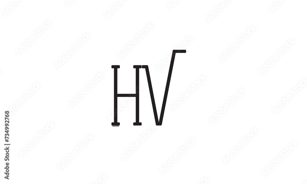 HV, VH , V , H , Abstract Letters Logo Monogram HV, VH , V , H , Abstract Letters Logo Monogram