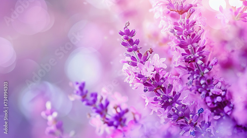 Lavender on soft  dreamy background. Summer banner