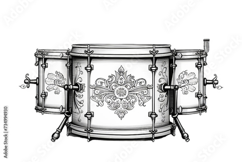 Indian wedding of festival dhol dholak, Isolated on transparent PNG background, Generative ai photo