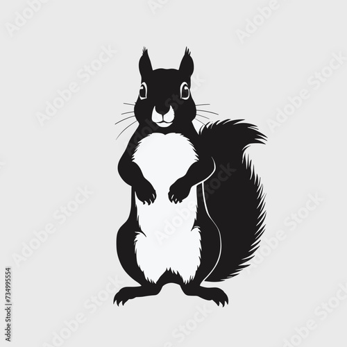Squirrel silhouette vector illustration
