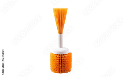 Stainless Steel Toilet Brush Isolated on Transparent Background PNG. photo