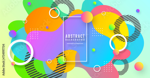 3D colorful geometric abstract background overlap layer on bright space with waves shape decoration. Modern graphic design element cutout style concept for web  poster  flyer  card  or brochure cover