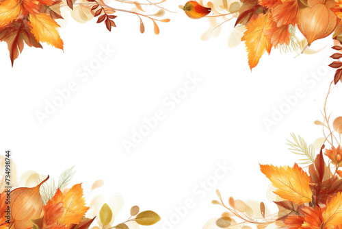 Thanksgiving card design template, Isolated on transparent PNG background, Generative ai