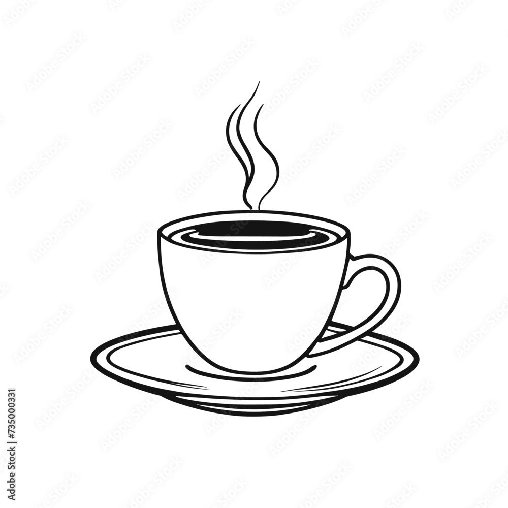 Coffee cup drink icon vector illustration