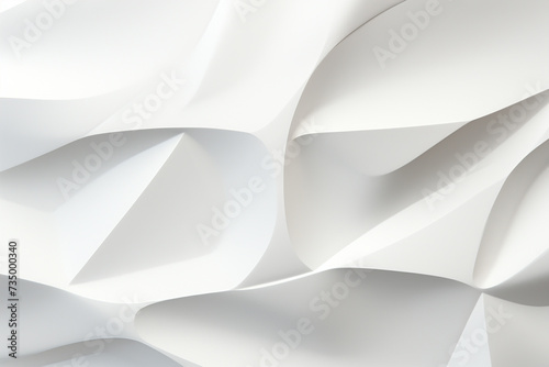 Abstract background of white polygonal origami paper. 3d rendering