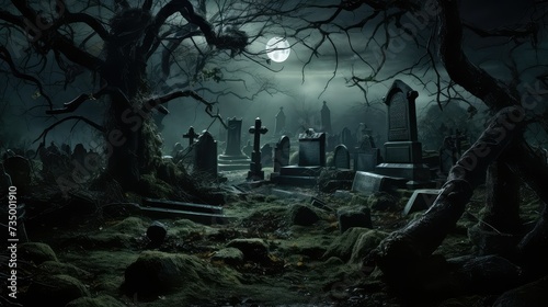 haunted horror graveyard photo