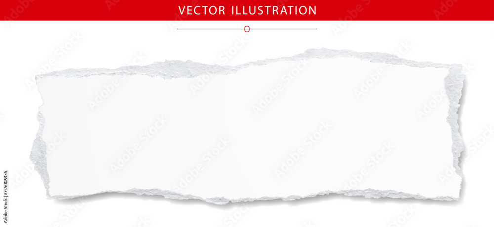 PAPIER DÉCHIRÉ, illustration vectorielle réaliste