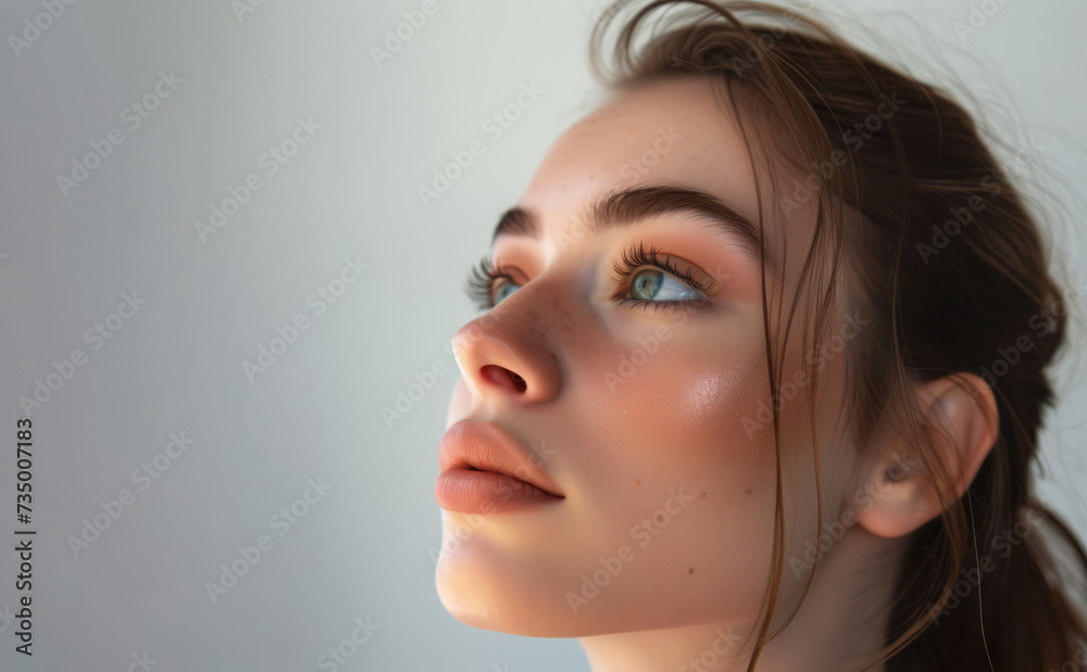 pprofile beauty portrait of a woman,beauty concept, on a white background pprofile beauty portrait of a woman,beauty concept, on a white background
