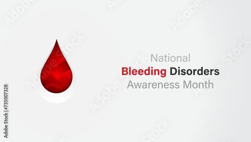 National Bleeding Disorders Awareness Month vector design