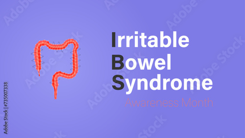 Irritable Bowel Syndrome (IBS) awareness month vector design