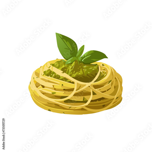 Pesto Pasta Illustration