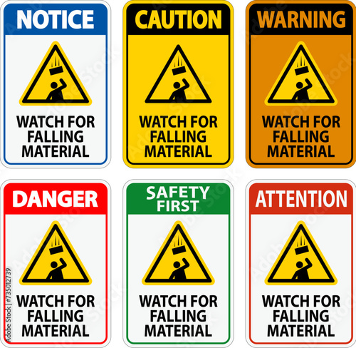 Danger Sign, Watch For Falling Material