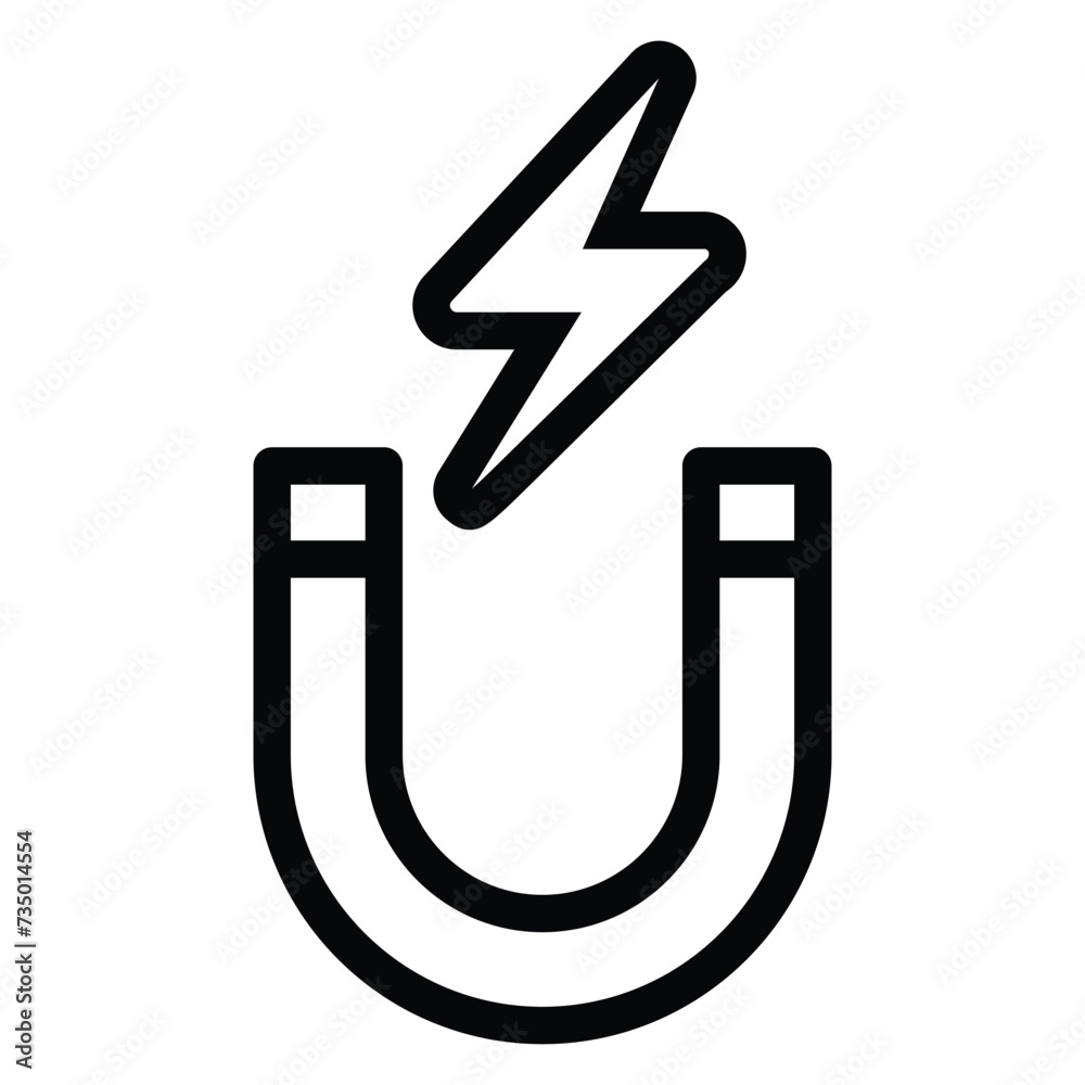 Magnet vector emoji. Isolated horseshoe magnet, as used to pick up iron. Magnetism, attraction sign design. Magnet vector emoji. Isolated horseshoe magnet, as used to pick up iron. Magnetism, attraction sign design.