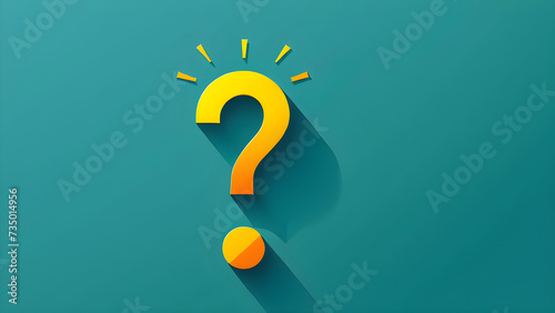 question mark on green background photo