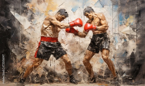Two Men Fighting Each Other