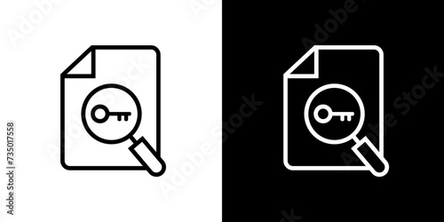 Search terms, seo optimization, ppc advertising, long tail keywords Icon