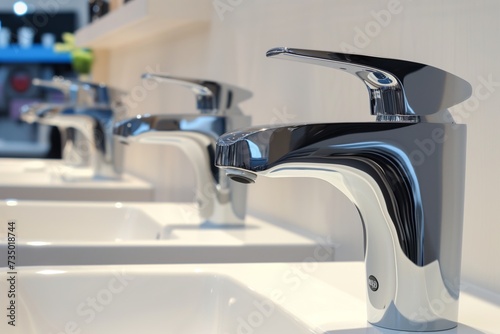 motionactivated faucets on display, ready for a demo photo