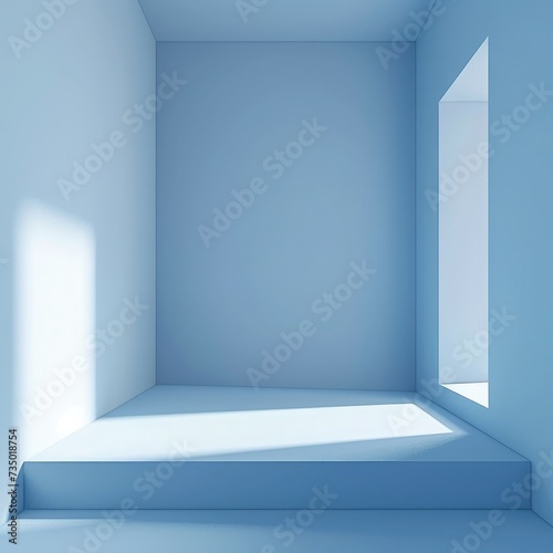 Wallpaper Mural minimalist empty space with empty blue color, for product display presentation. Torontodigital.ca