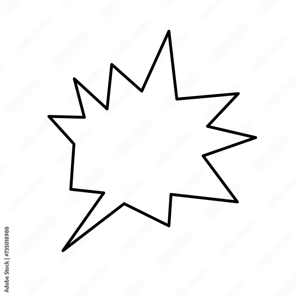 Blank space for messages or thoughts. Illustration Isolated on transparent background Blank space for messages or thoughts. Illustration Isolated on transparent background