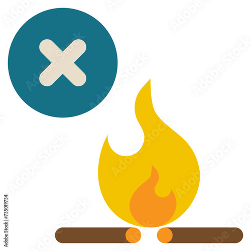 fire flame not prohibit camping flat style