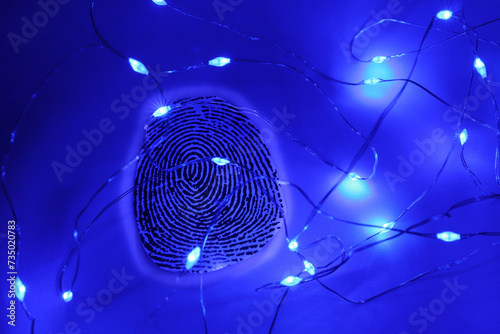 Scattered Lights Fingerprint Blue