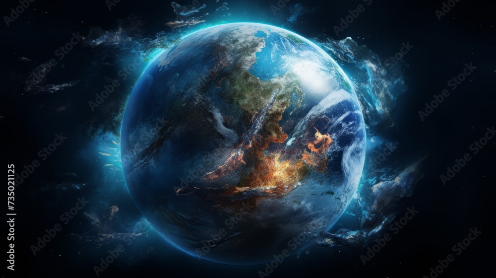 a snapshot of the planet Earth from space. a snapshot of the planet Earth from space.