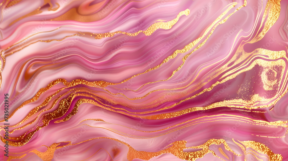 gold and pink liquid layers seamless background tile