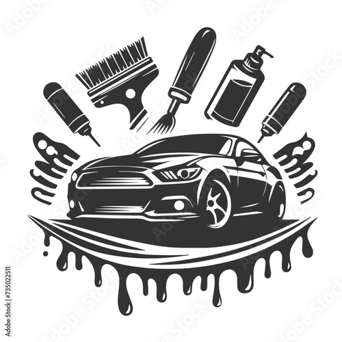 Car logo silhouette vector