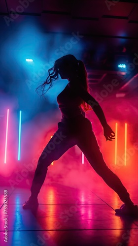 Professional dancer dancing in a nightclub