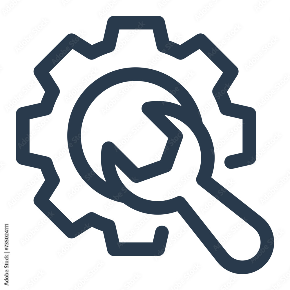 Versatile Wrench Tool for Vehicle Repairs Vector Icon Illustration Versatile Wrench Tool for Vehicle Repairs Vector Icon Illustration