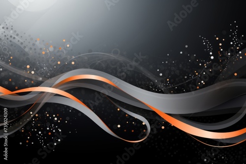 Abstract background with grey, black and orange waves for health awareness,, Dermatological Conditions photo