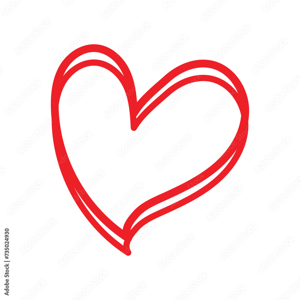 red heart doodle, hand drawn symbol of love. Sketched illustration design. 123. red heart doodle, hand drawn symbol of love. Sketched illustration design. 123.