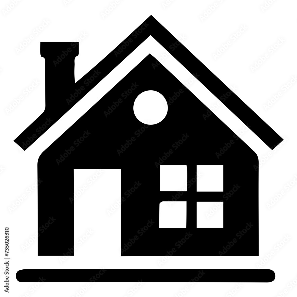 Charming House Vector Icon: Cozy Home Graphics for Real Estate, Property Listings & Architecture Designs Charming House Vector Icon: Cozy Home Graphics for Real Estate, Property Listings & Architecture Designs
