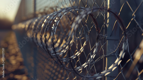 barbed wire fence © The Stock Photo Girl