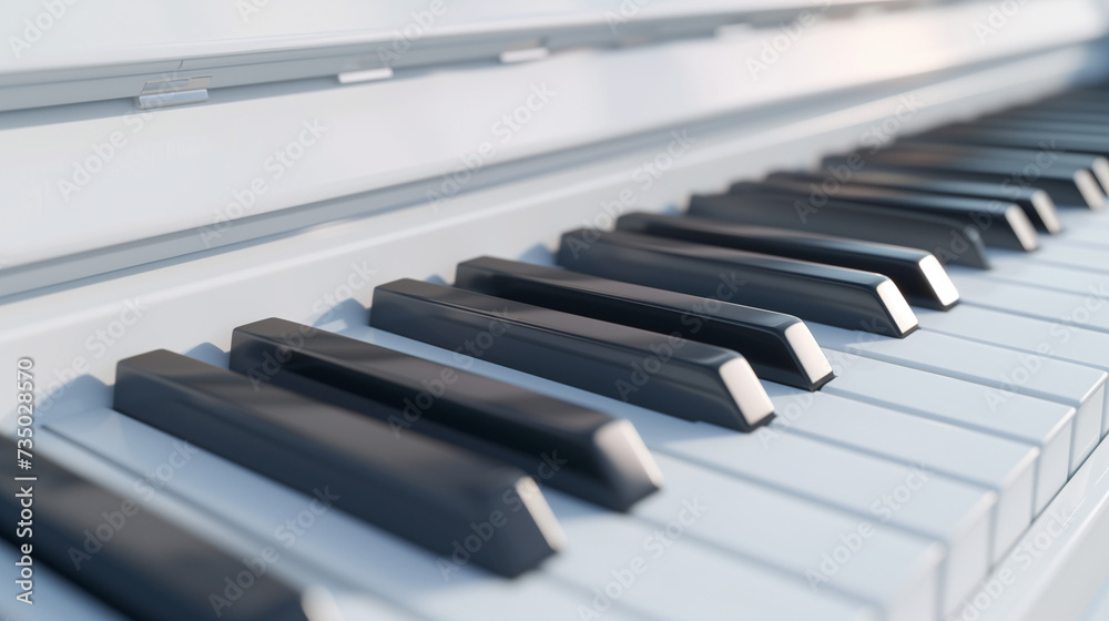 piano keys closeup