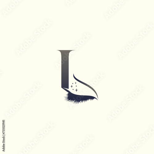 Eyelashes logo design vector for business beauty
