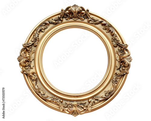 Classic vintage frame photo isolated on transparent background