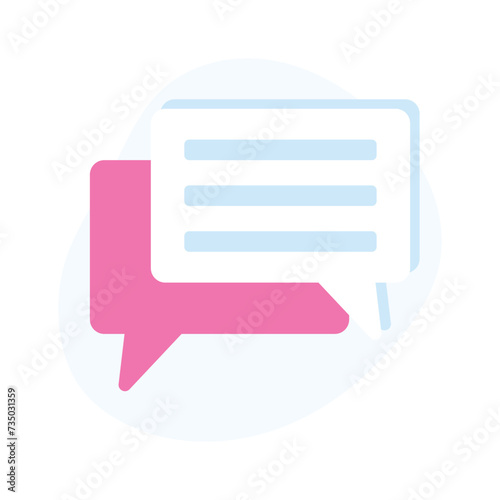 Speech bubble, conversation, negotiating flat icon in trendy style