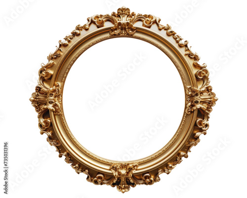 Classic vintage frame photo isolated on transparent background