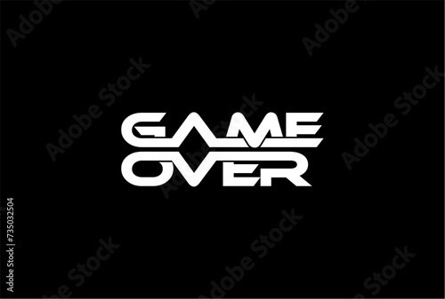 GAME OVER Letter Initial Logo Design Template Vector Illustration